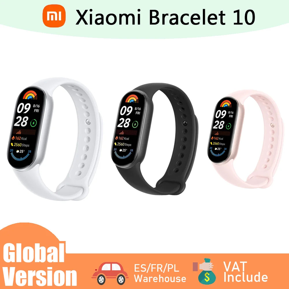 Globale Version Xiaomi Armband 10 Smart Armband Sport Gesundheit wasserdicht Schlaf Herzfrequenz Vollbildschirm lange Akkulaufzeit