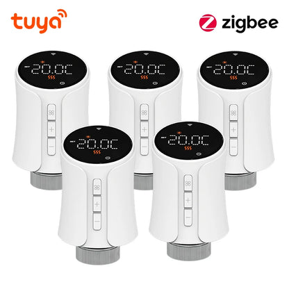 Tuya zigbee 3.0 thermostatic radiator valve head connected thermostatic valves smart thermostatic valve temperature controller