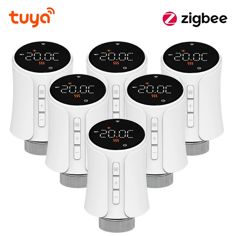 Tuya zigbee 3.0 thermostatic radiator valve head connected thermostatic valves smart thermostatic valve temperature controller