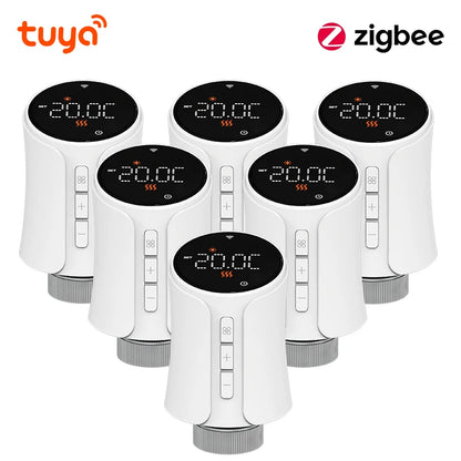 Tuya zigbee 3.0 thermostatic radiator valve head connected thermostatic valves smart thermostatic valve temperature controller