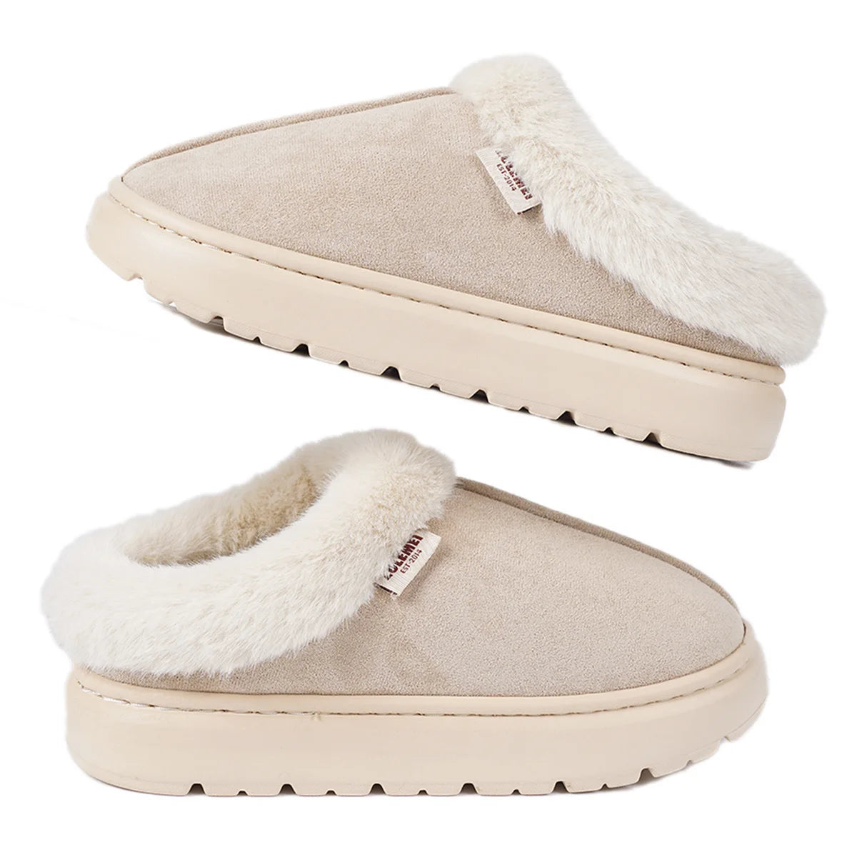 Winter Women Shoes Casual House Shoes For Men 2025 Outdoor Warm Cotton Shoes For Women Indoor Plush Padded Slippers Female