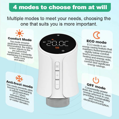 Tuya zigbee 3.0 thermostatic radiator valve head connected thermostatic valves smart thermostatic valve temperature controller