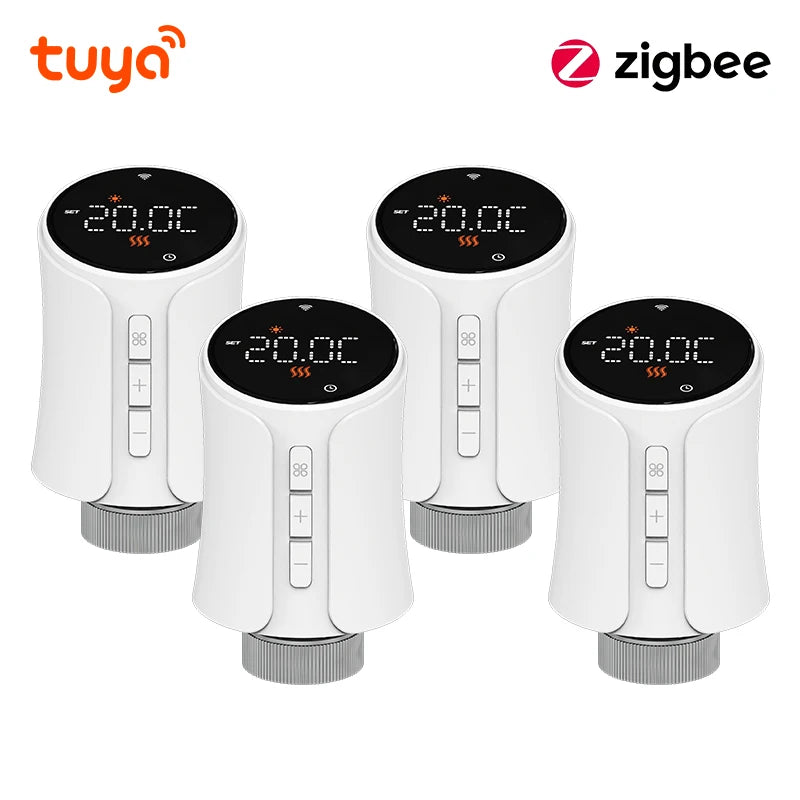 Tuya zigbee 3.0 thermostatic radiator valve head connected thermostatic valves smart thermostatic valve temperature controller